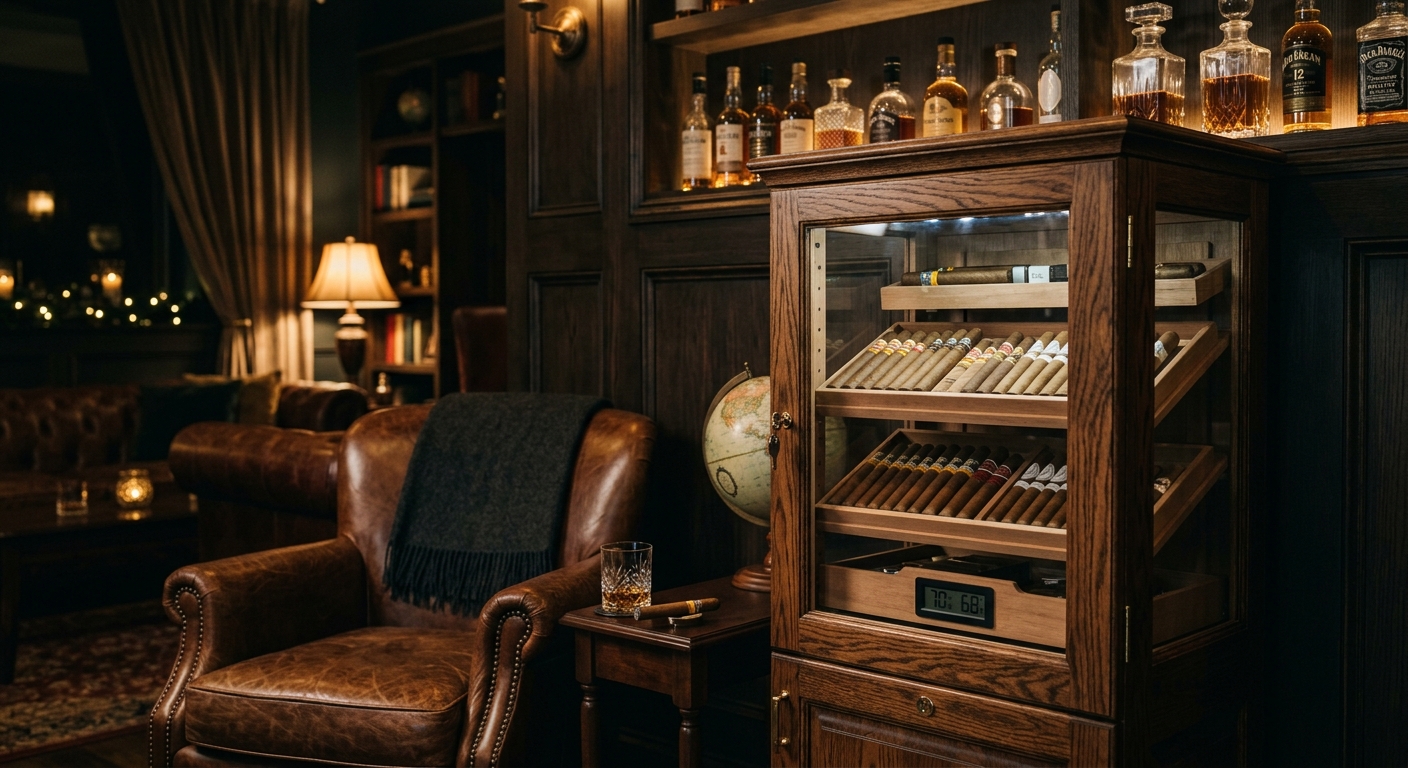 CEDRAX cabinet in a warm lounge interior